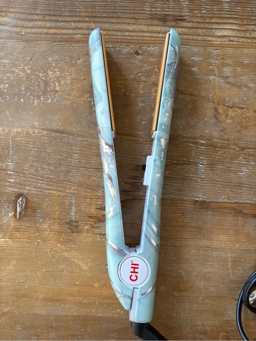 CHI 1” Ceramic Flat Iron Blue/Green Marble “True Gem” SPECIAL EDITION